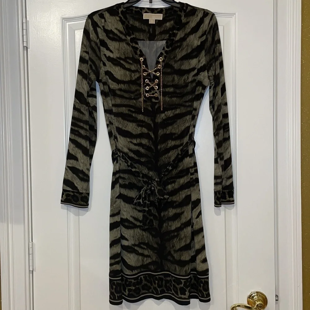 Women's Michael Kors Animal Print Mini Dress Sheath Dress